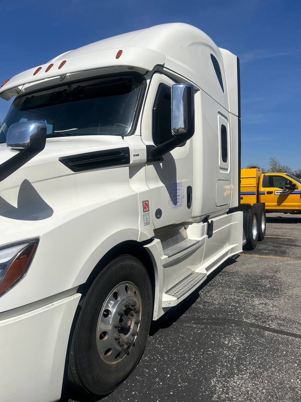 Truck near warehouse