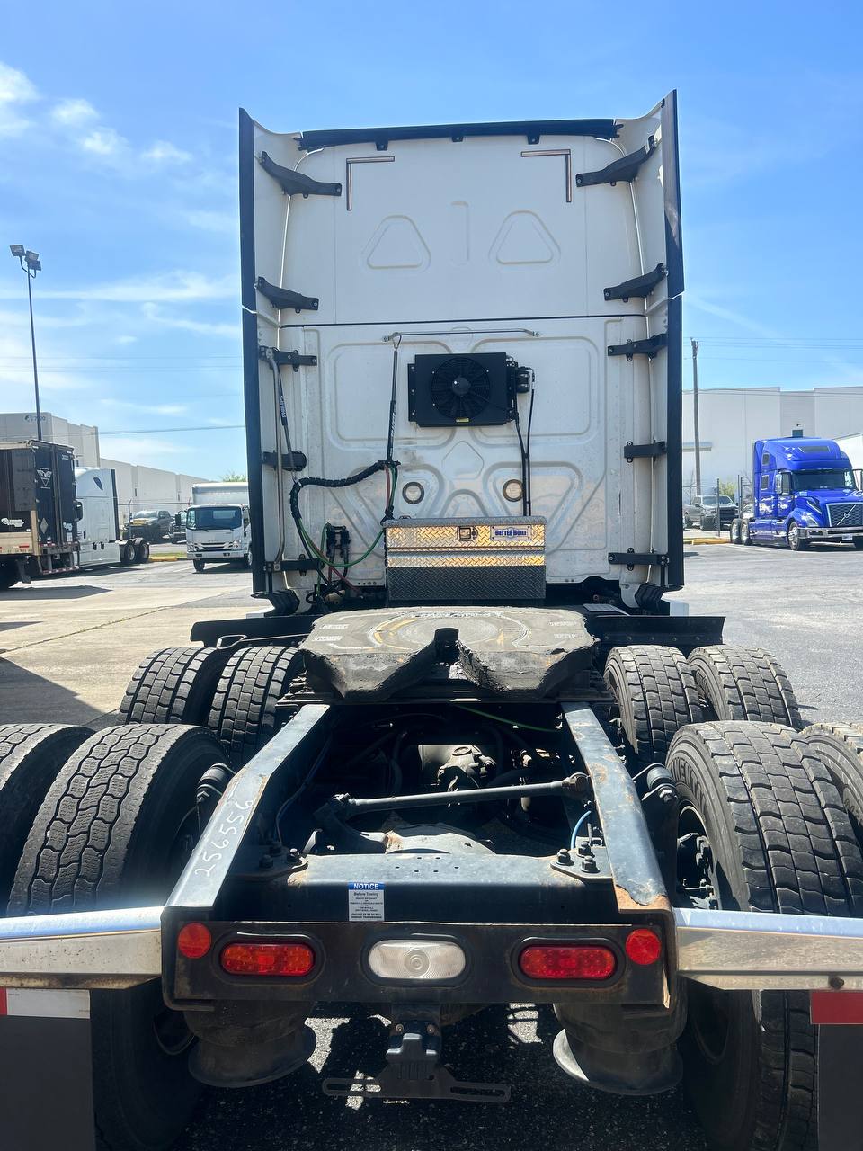Truck near warehouse
