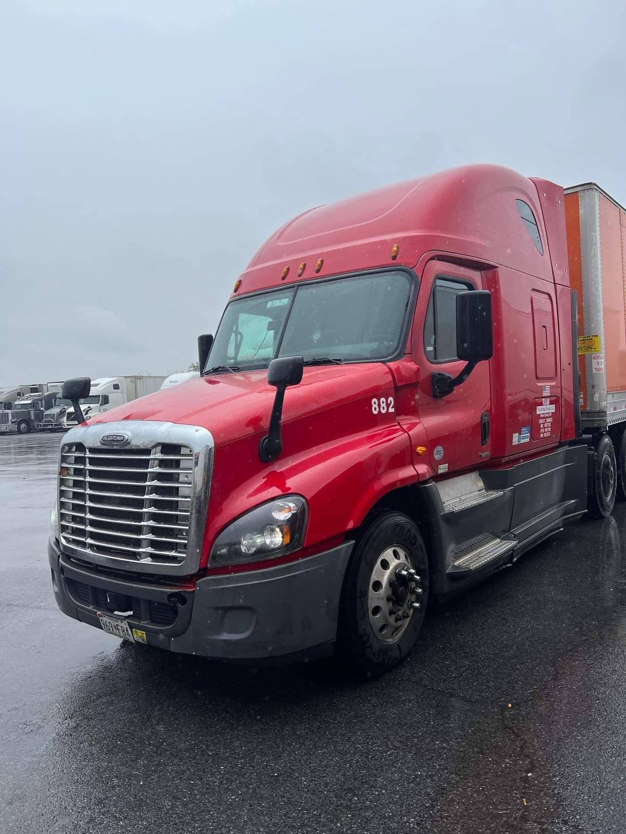 Truck driver with delivery